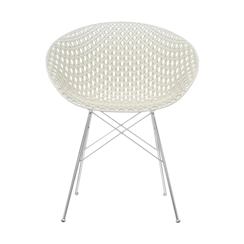 Chaise Kartell Smatrik, blanc / chrome