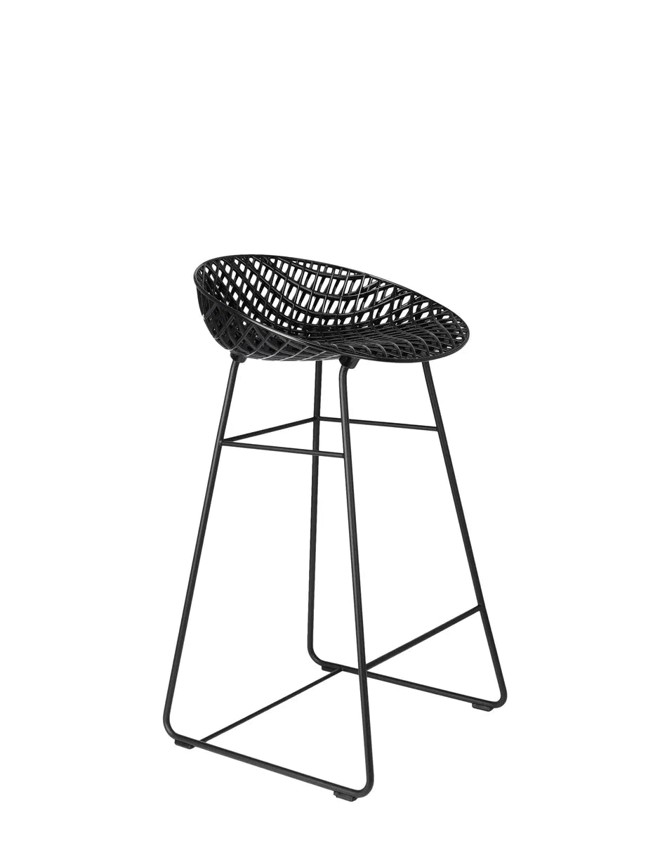 [product_category]-Kartell Smatrik Stool, Black/Black-Kartell-8058967292879-0588109-KAR-7