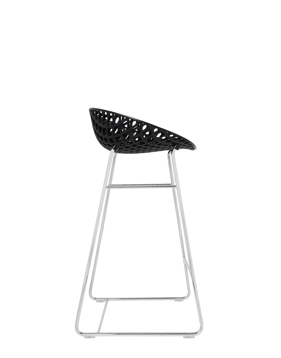 [product_category]-Kartell Smatrik Stool, Black/Chrome-Kartell-8058967292916-05881B9-KAR-3