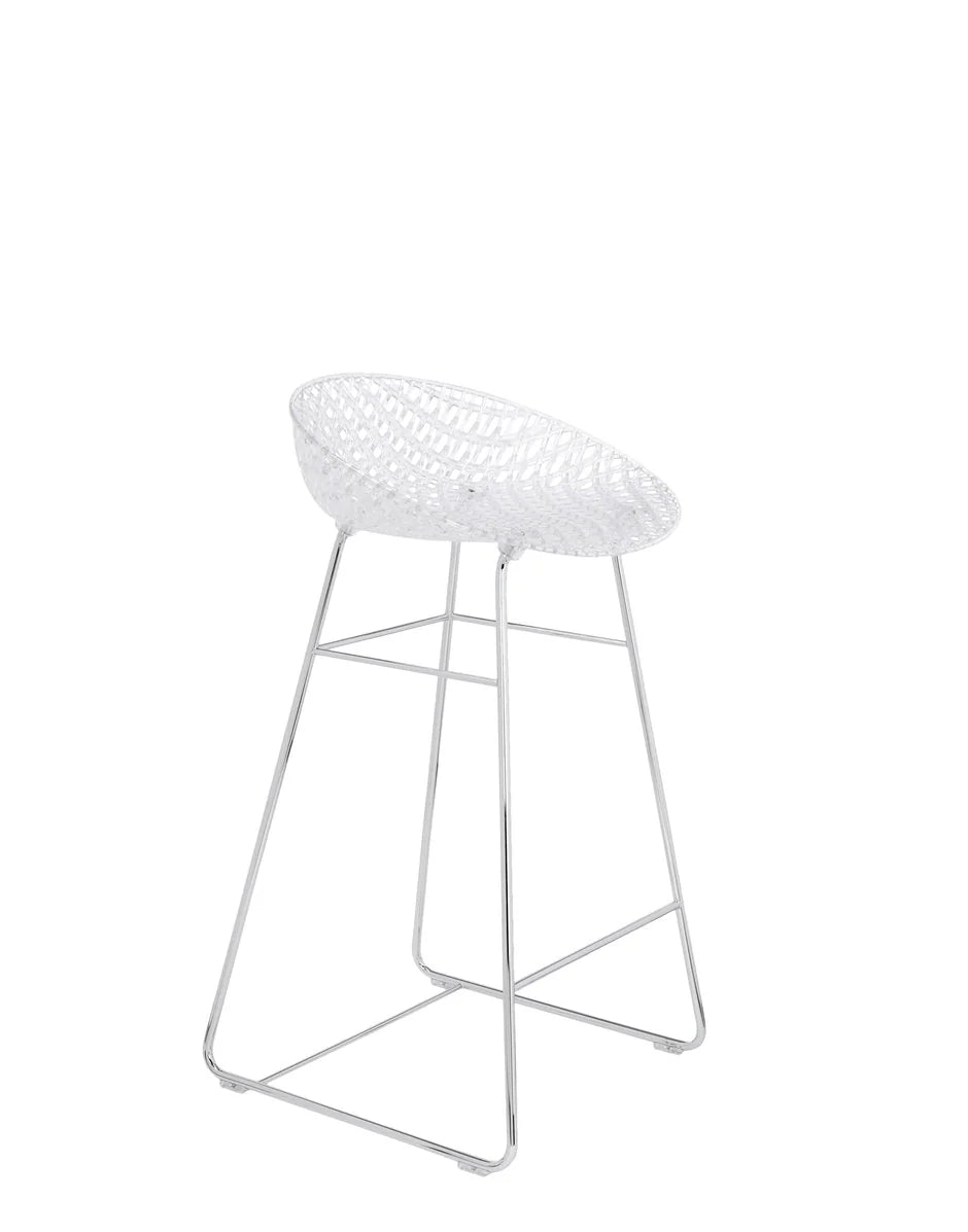 [product_category]-Kartell Smatrik Stool, Crystal/Chrome-Kartell-8058967292831-05881B4-KAR-2