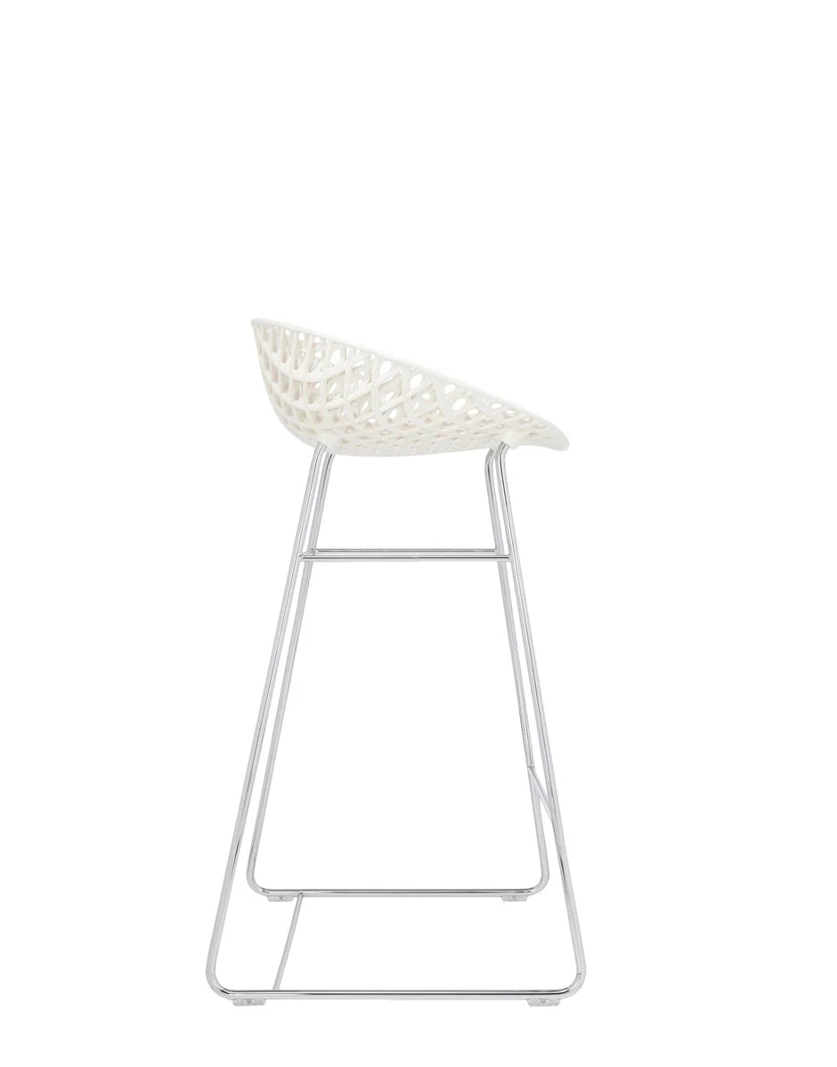 [product_category]-Kartell Smatrik Stool, White/Chrome-Kartell-8058967292893-05881B3-KAR-3