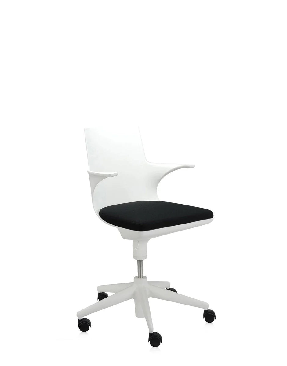 [product_category]-Kartell Spoon Armchair, White/Black-Kartell-8058967057898-0481903-KAR-2