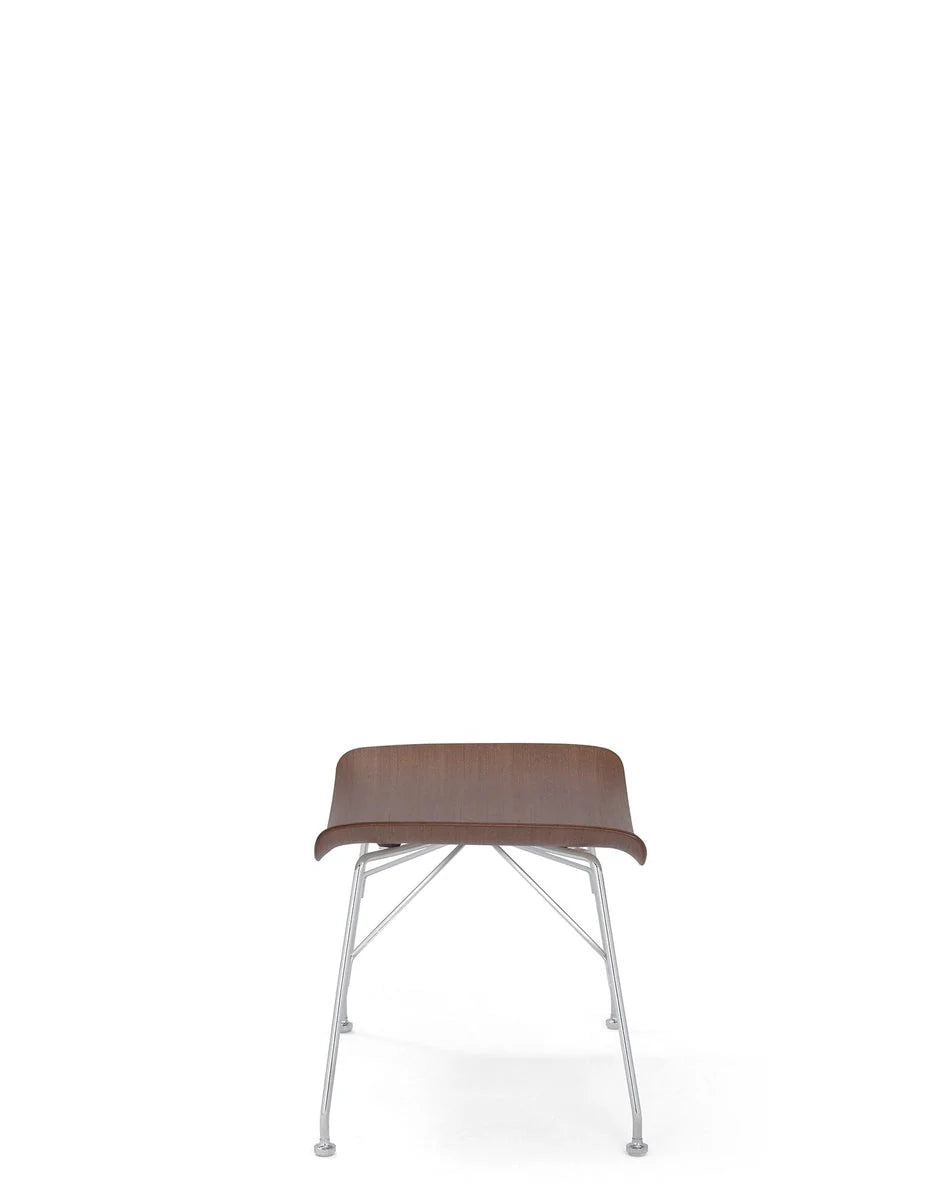 [product_category]-Kartell S/Wood Footrest Basic Veneer, Dark Wood/Chrome-Kartell-8058967295115-04918SC-KAR-3