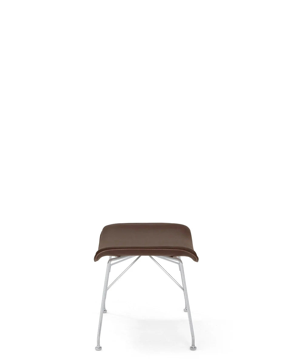 [product_category]-Kartell S/Wood Footrest Leather, Dark Wood/Chrome-Kartell-8058967295238-04920SC-KAR-3