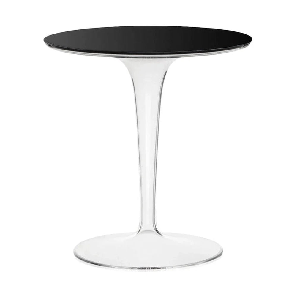 Kartell Tip Top Side Table, transparent/svart