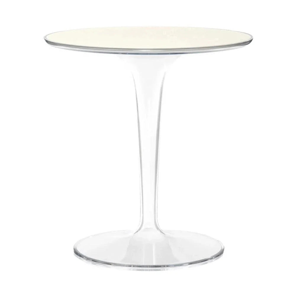 Kartell Tipp Top Side Table, transparent/weiß