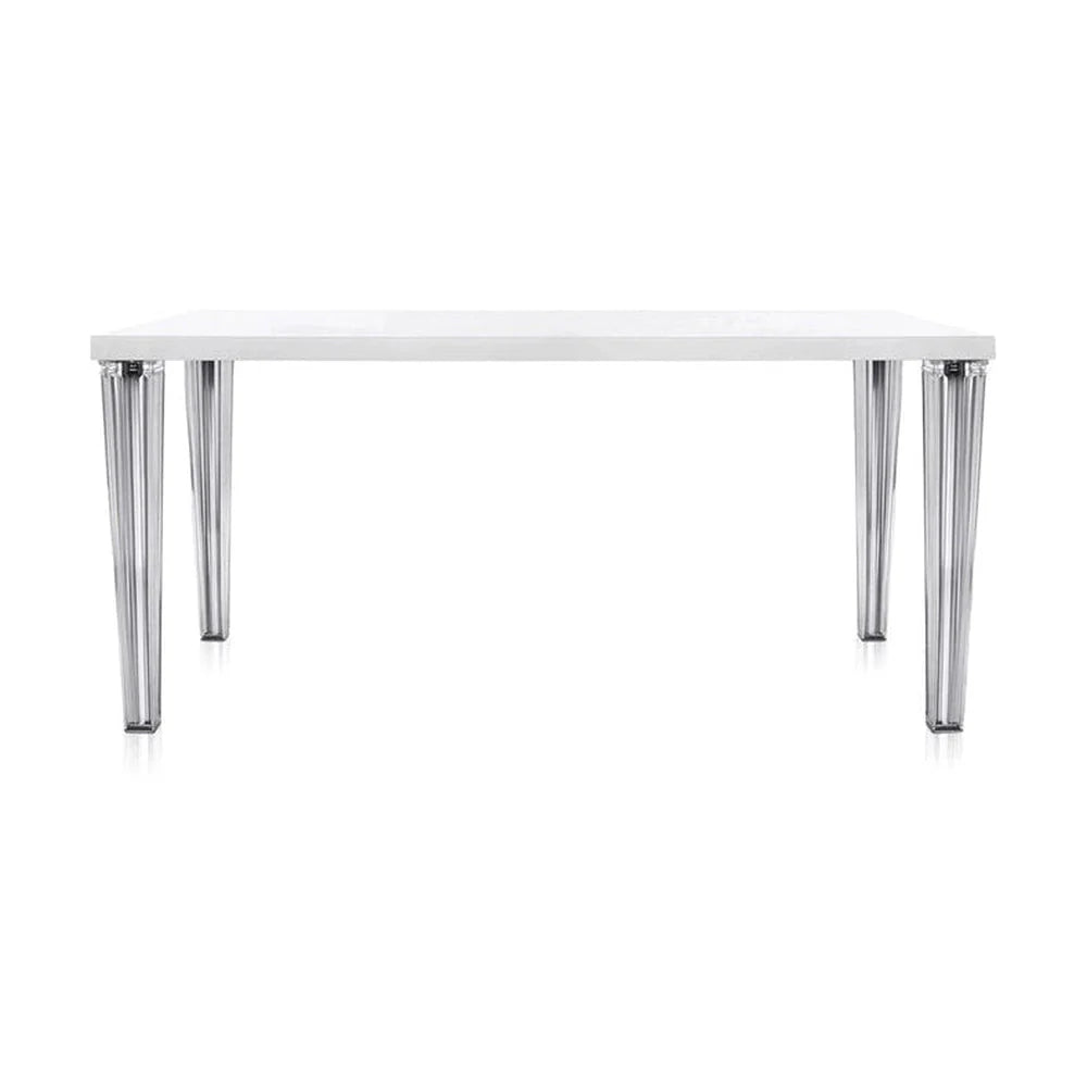 Verre de table supérieure supérieure Kartell 160x80 cm, blanc