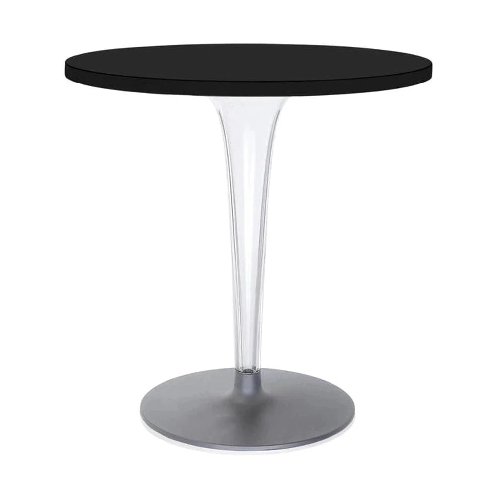 Table supérieur supérieur Kartell avec base ronde 70x70 cm, noir