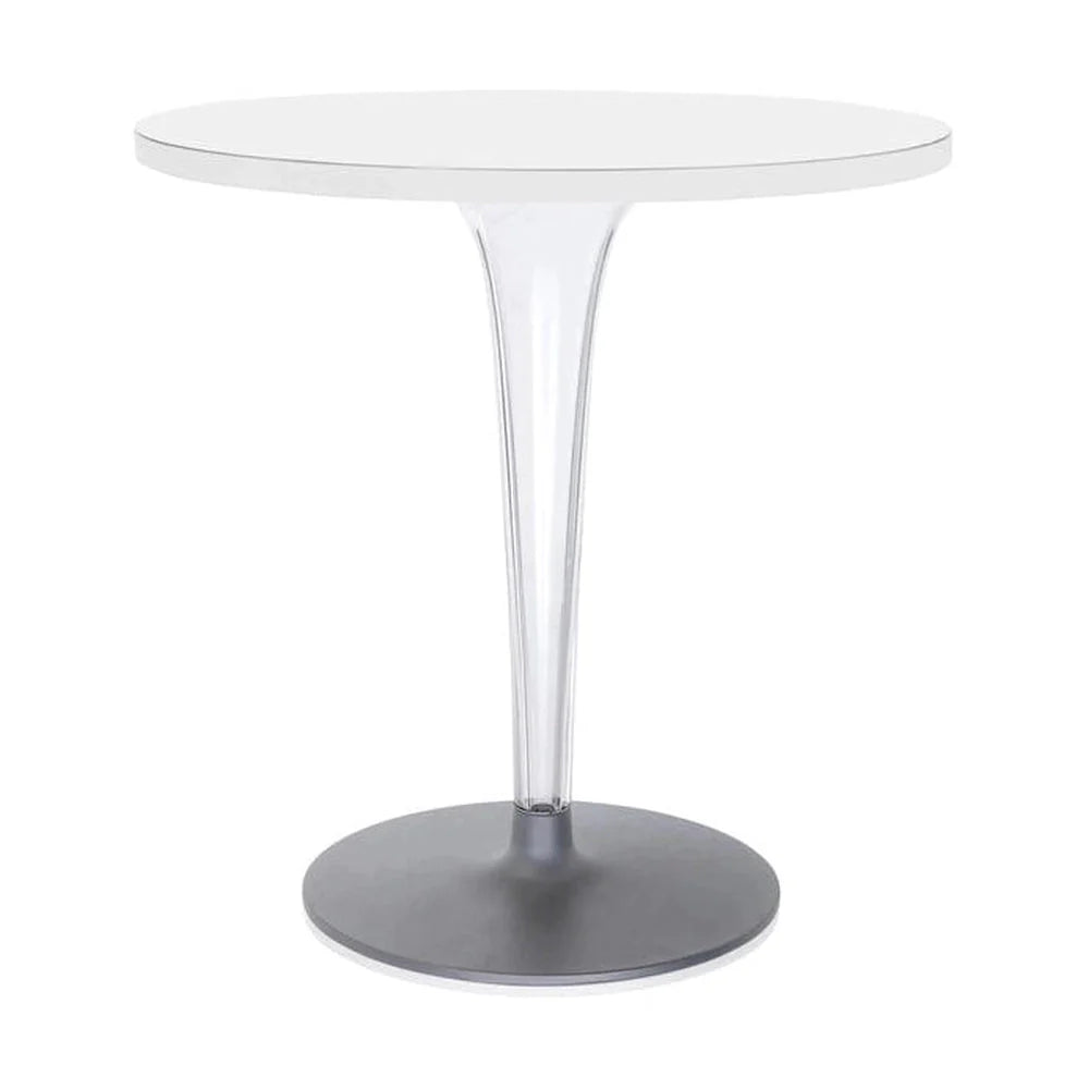 Mesa superior de Kartell Top con base redonda de 70x70 cm, blanco