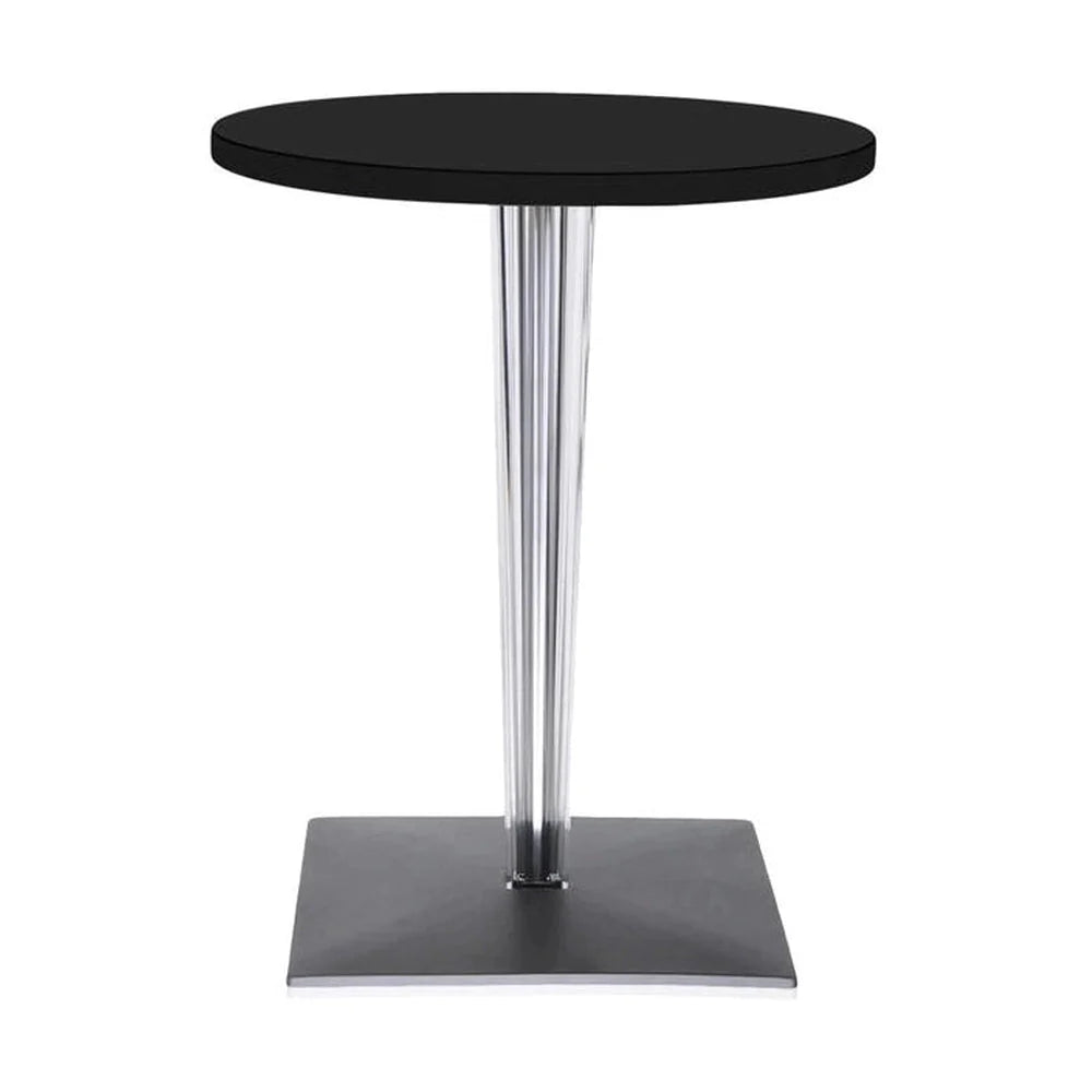 Mesa superior de Kartell Top con base cuadrada ⌀60 cm, negro