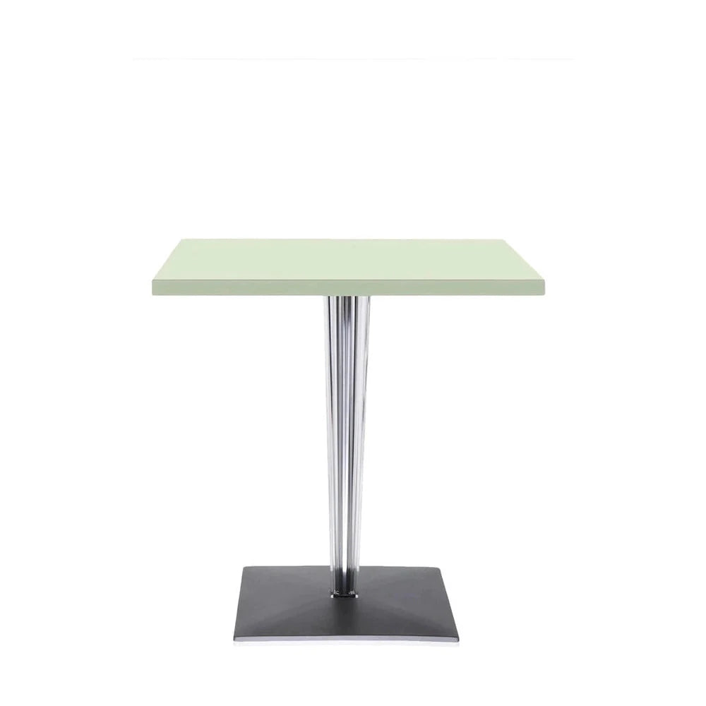 Kartell Top Top Table cuadrado con base cuadrada de 70x70 cm, verde