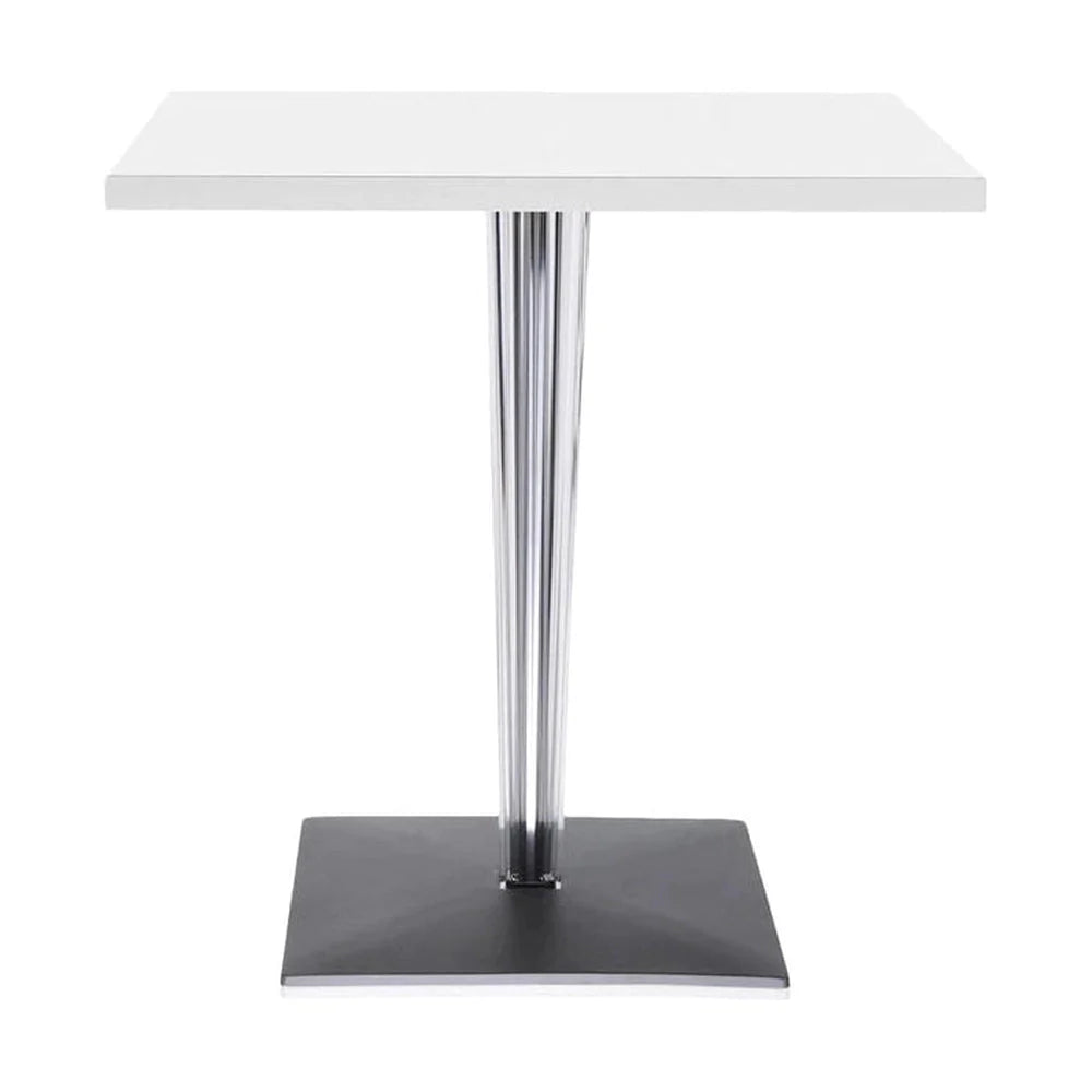 Kartell supérieur supérieur carré avec base carrée 70x70 cm, blanc