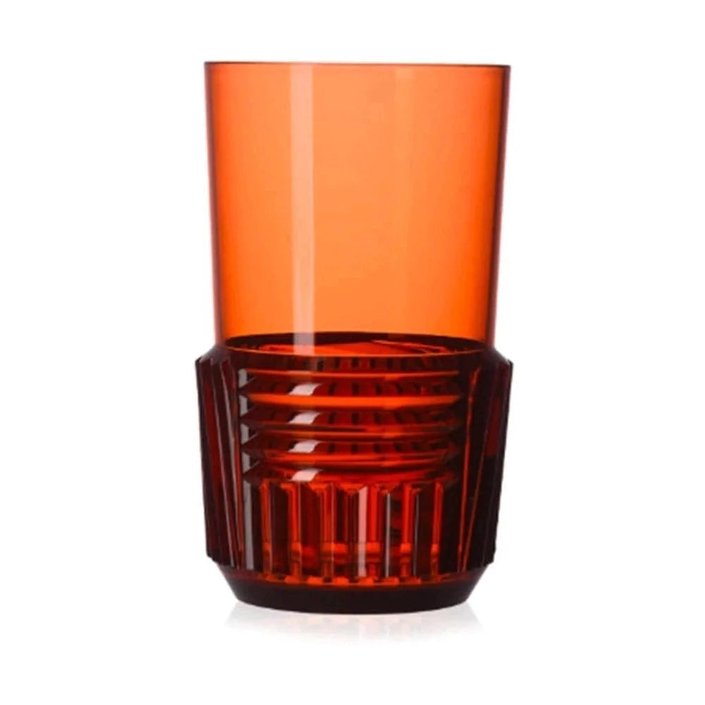 Kartell Trama Juego de 4 vasos de bebidas largas, rosa