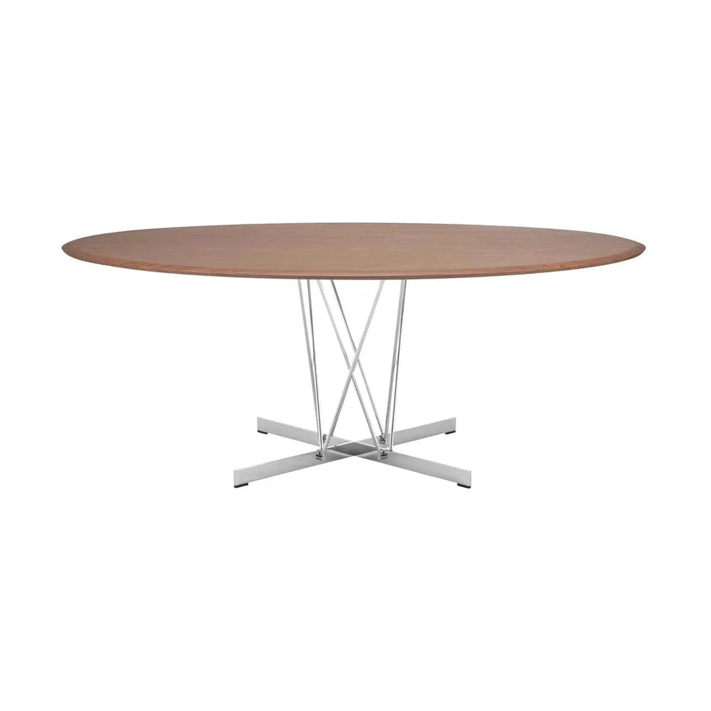 [product_category]-Kartell Viscount Of Wood Table Round, Walnut/Chrome-Kartell-8058967324167-04940CN-KAR-1