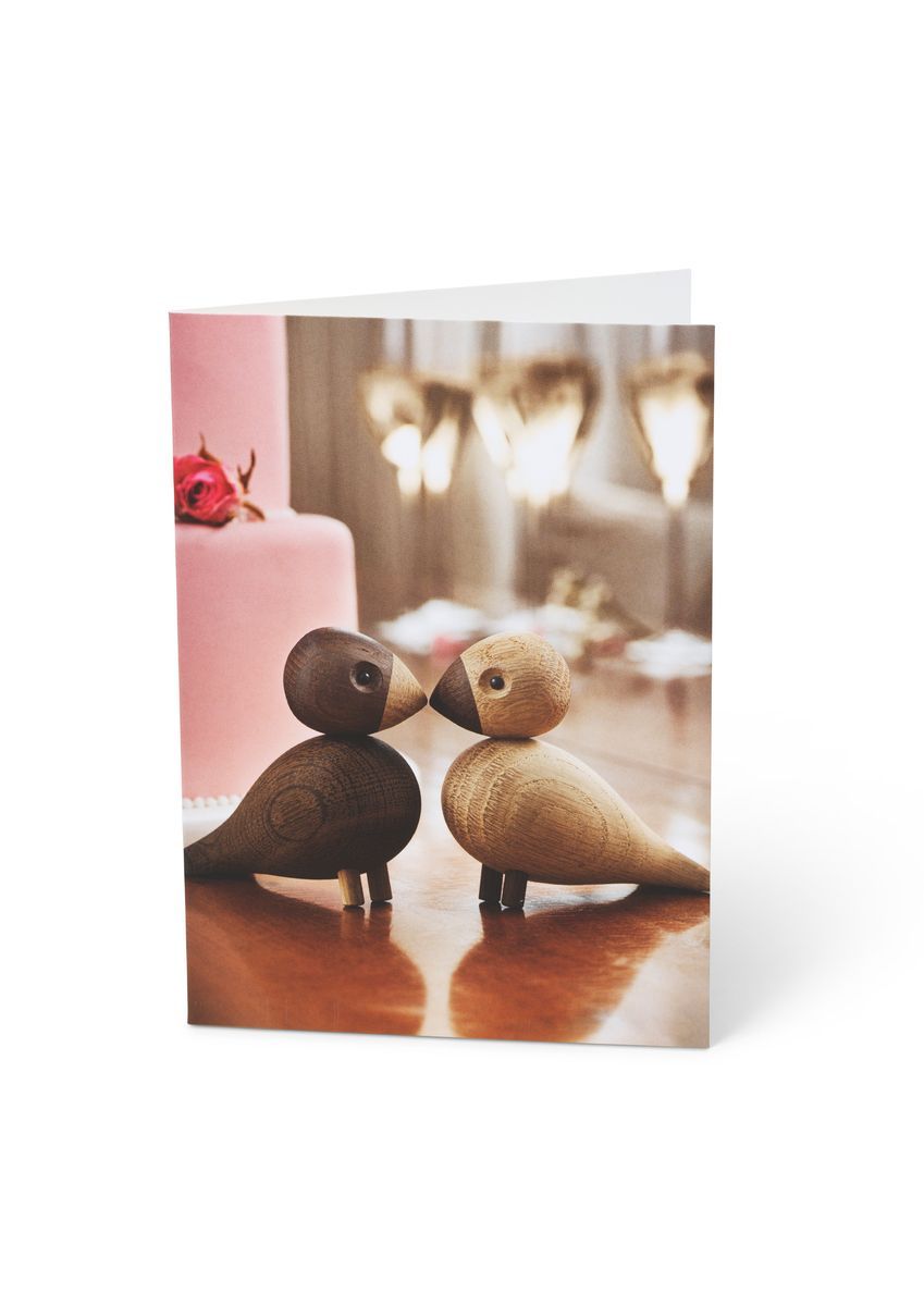 Kay Bojesen Card A6 Lovebirds Oak/Smoked 1 Piece