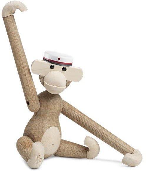 [product_category]-Kay Bojesen Monkey Small Oak/Maple With Red Student Cap-Kay Bojesen-39256+39230-KAY-1