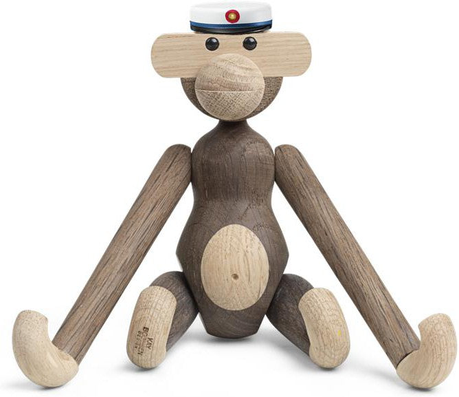 [product_category]-Kay Bojesen Monkey Small Oak/Smoked Oak With Red Student Cap-Kay Bojesen-39257+39230-KAY-1