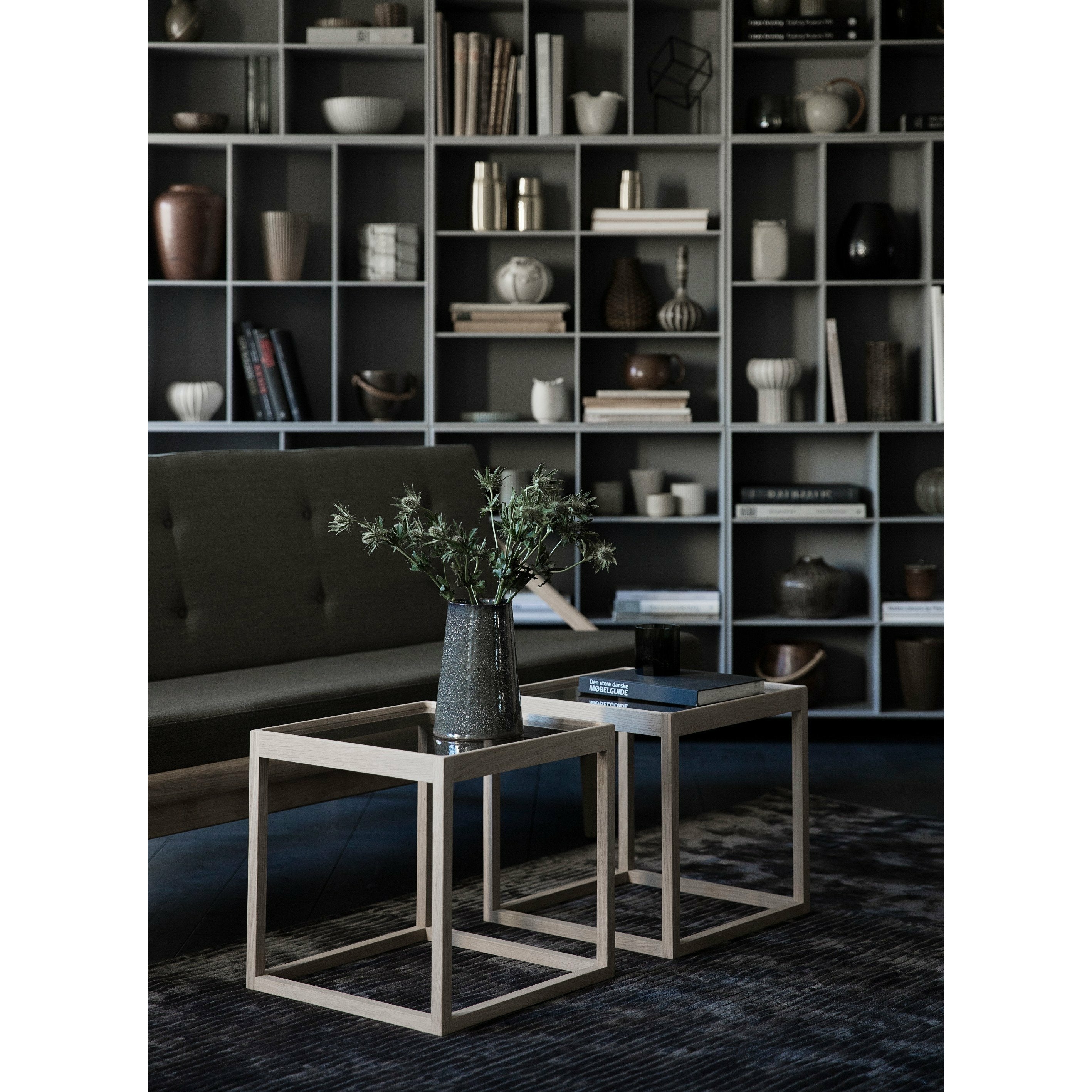 [product_category]-Klassik Studio Kø Cube Side Table Black Oak, Black Marble-Klassik Studio-CUBE-BLACKOAK-BLACKMARBLE-KLA-4