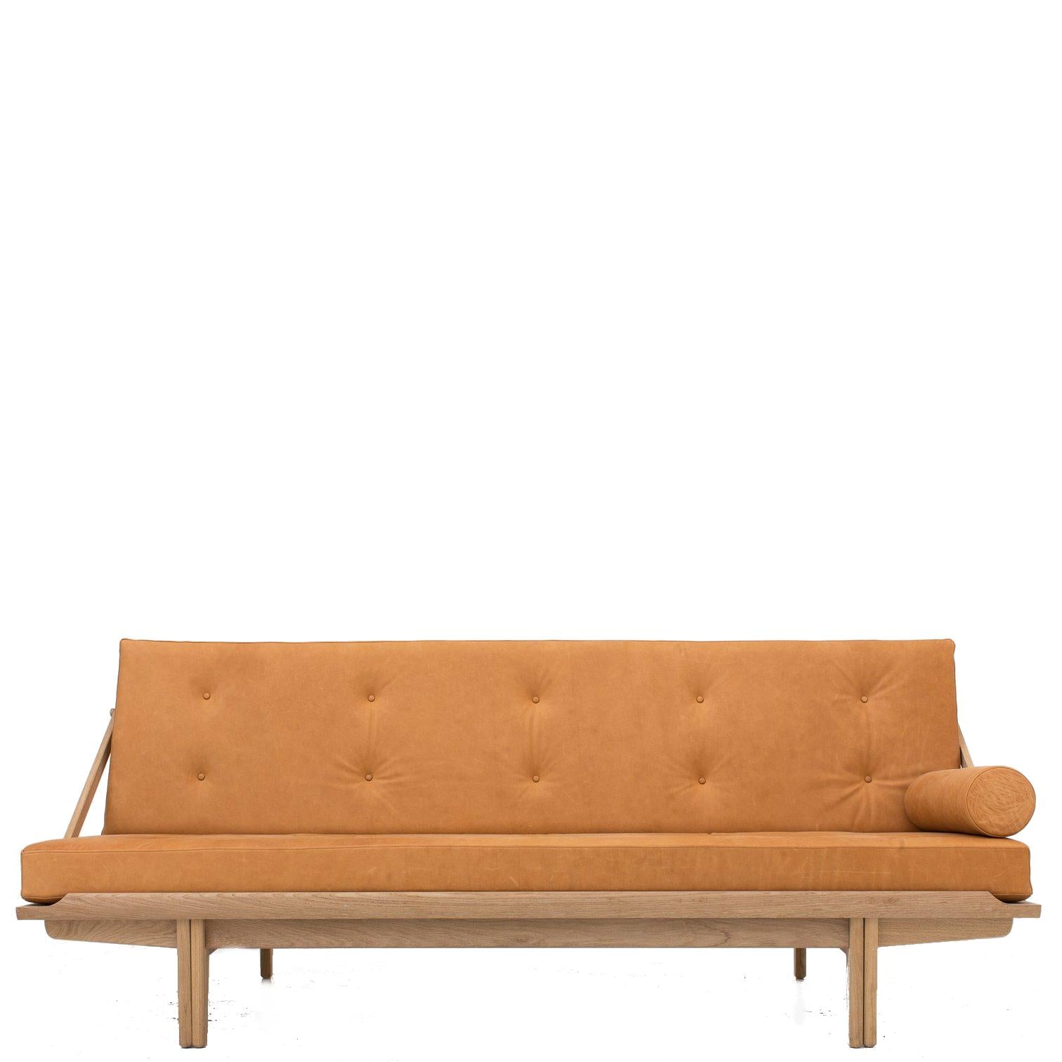 Klassik Studio PV Daybed Oak Soap, Cognac Dunes leer