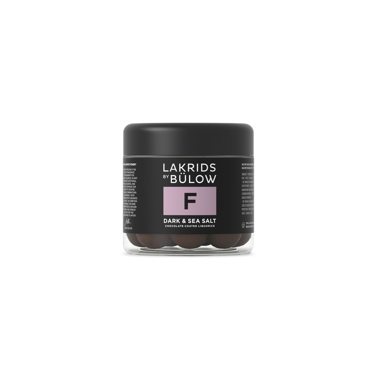 Lakrids par Bülow Dark & ​​Sea Salt, 125 grammes