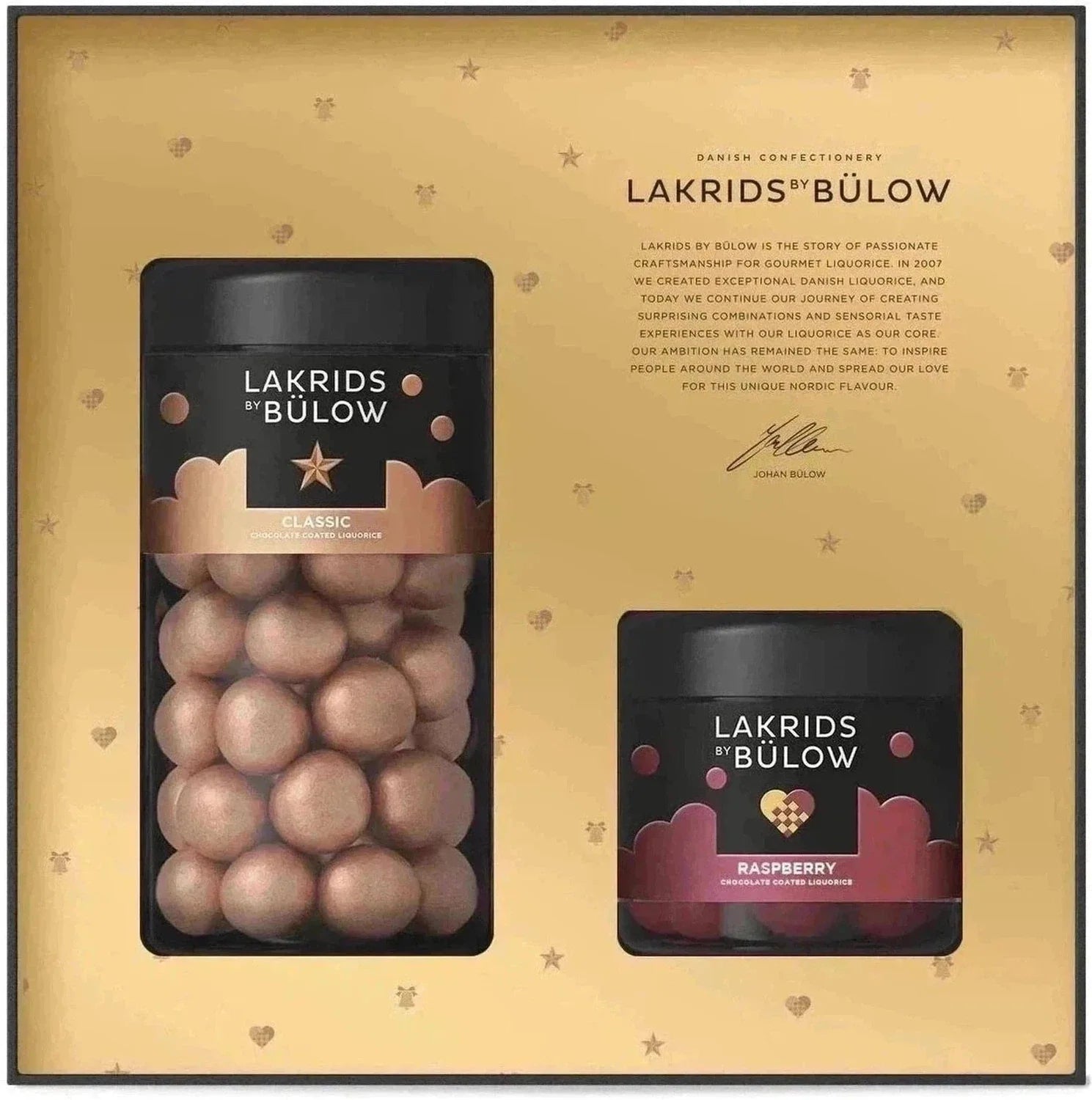 Lakrids de Bülow Winter Black Box Classic Caramel/Crispy Raspberry, 420g