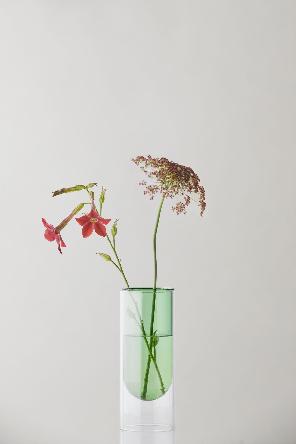 Studio om blomsterrørvase 16 cm, grøn