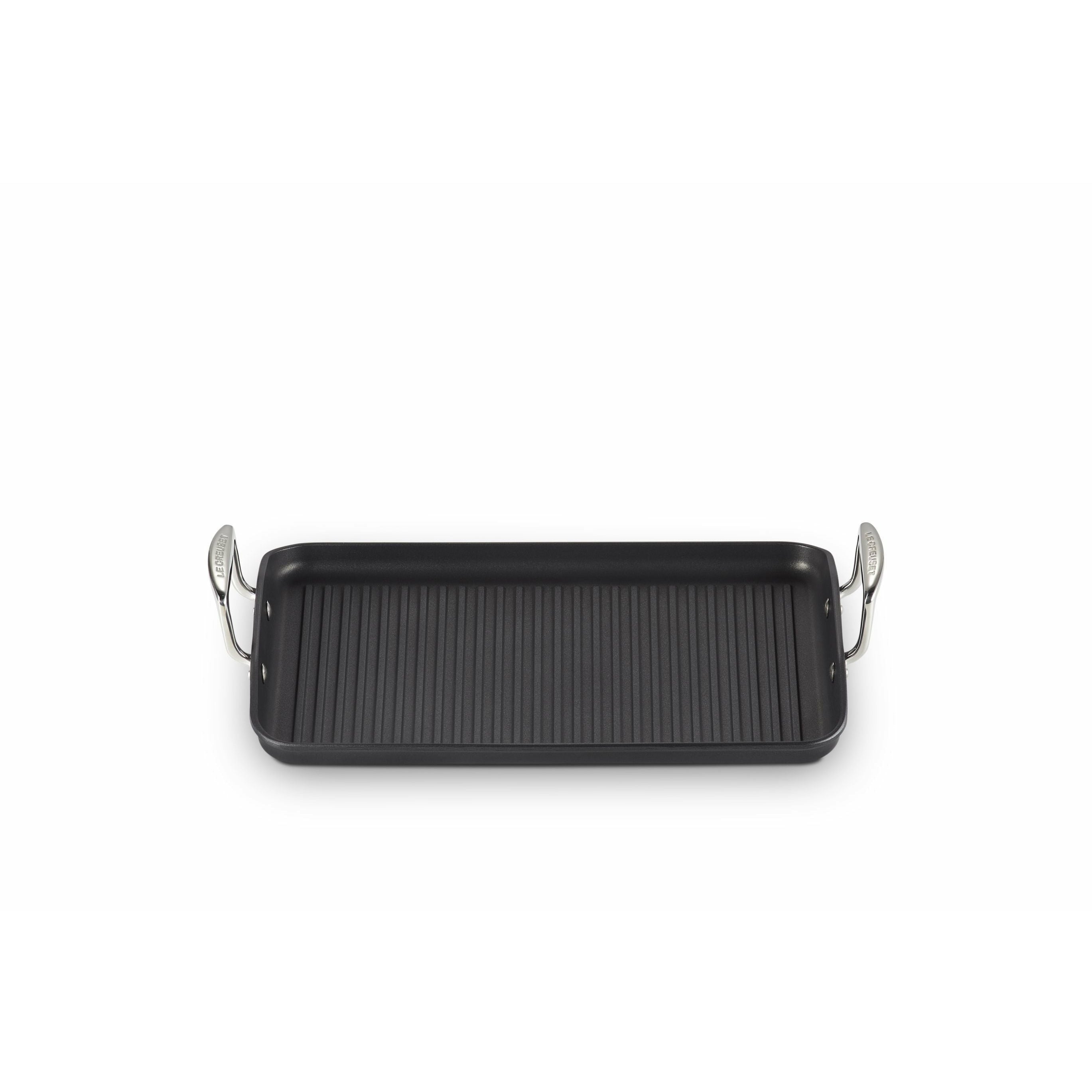 Le creuset alu grillplade med riller, 34 x 25 cm