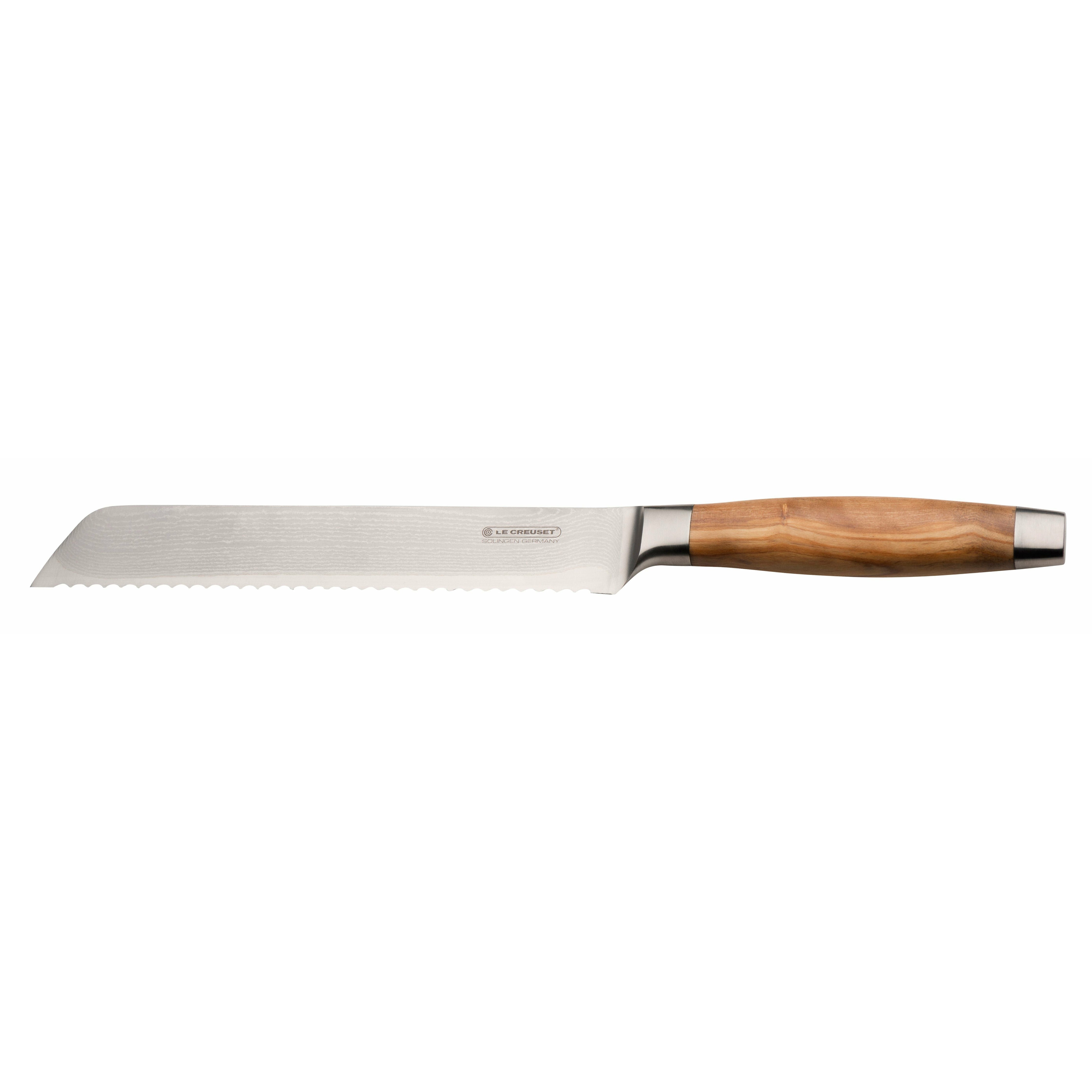 Le Creuset Bread Knife Olive Trähandtag, 20 cm