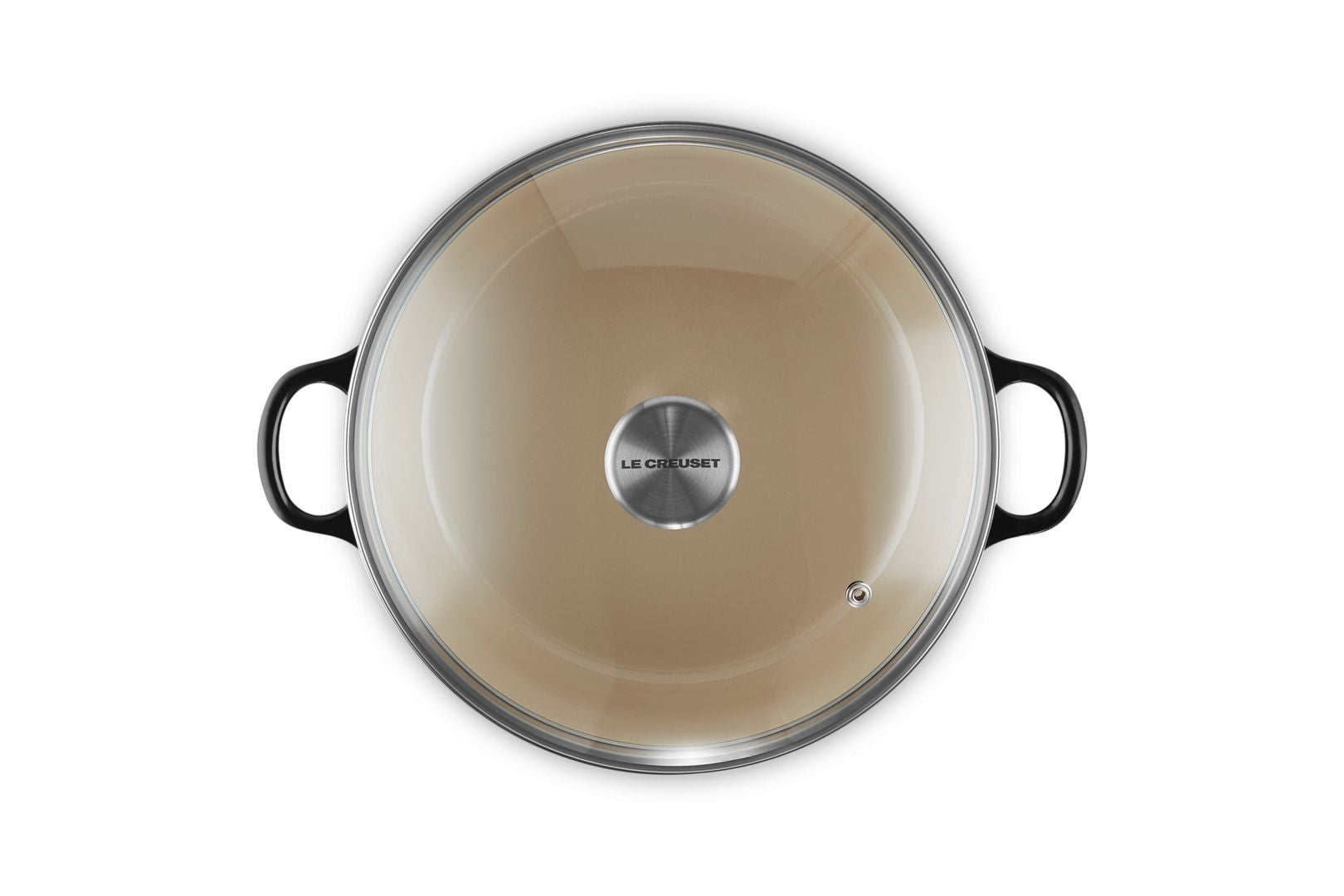 Le Creuset Round Casserole mit Glasdeckel 24 cm, schwarzer Onyx