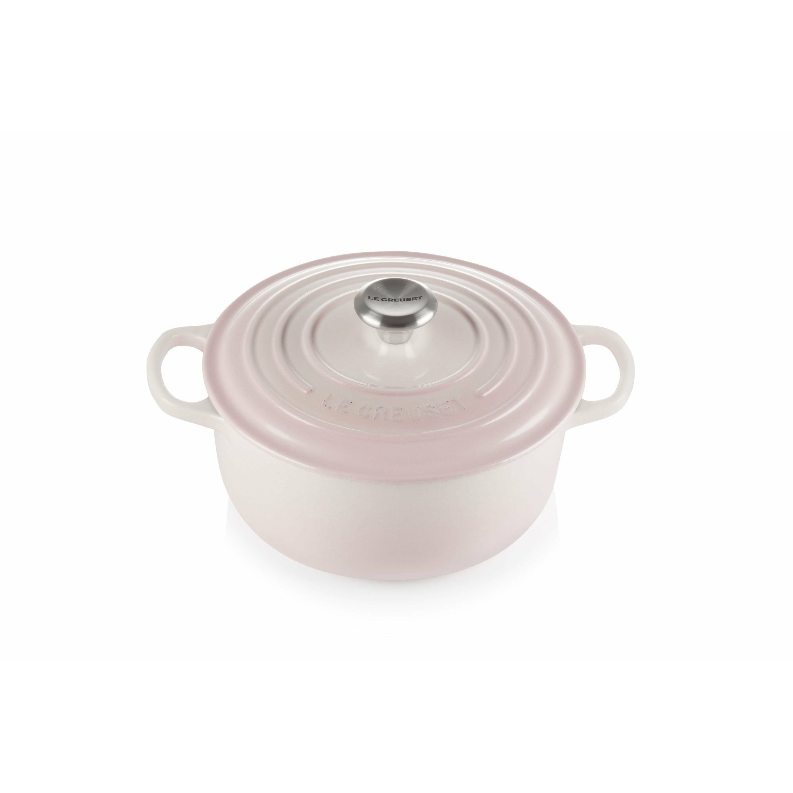 Le Creuset Signature Round Roaster 20 cm, concha rosa