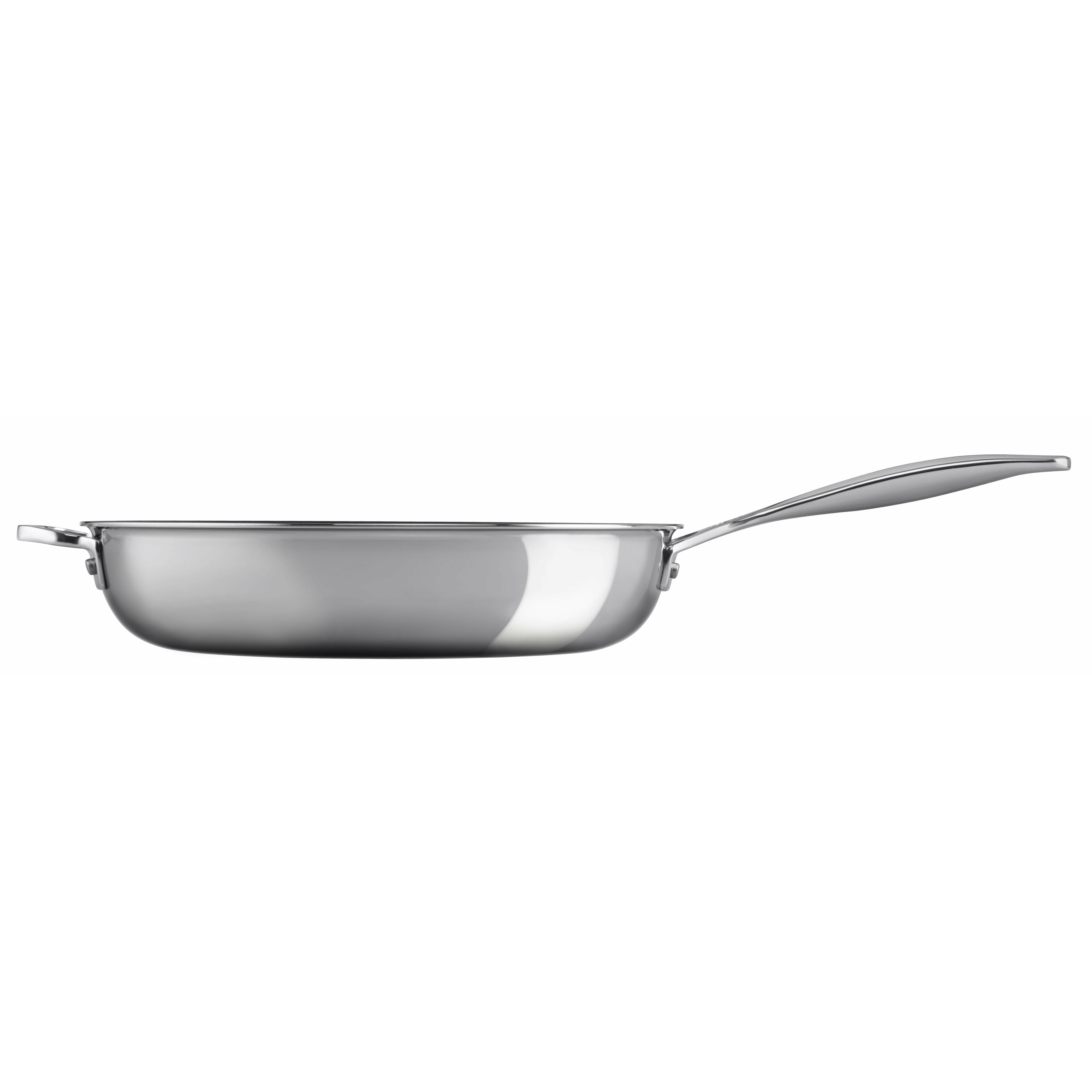 [product_category]-Le Creuset Signature Stainless Steel Uncoated Frying Pan With Helper Handle, 28 Cm-Le Creuset-630870155090-96600228000100-LEC-2