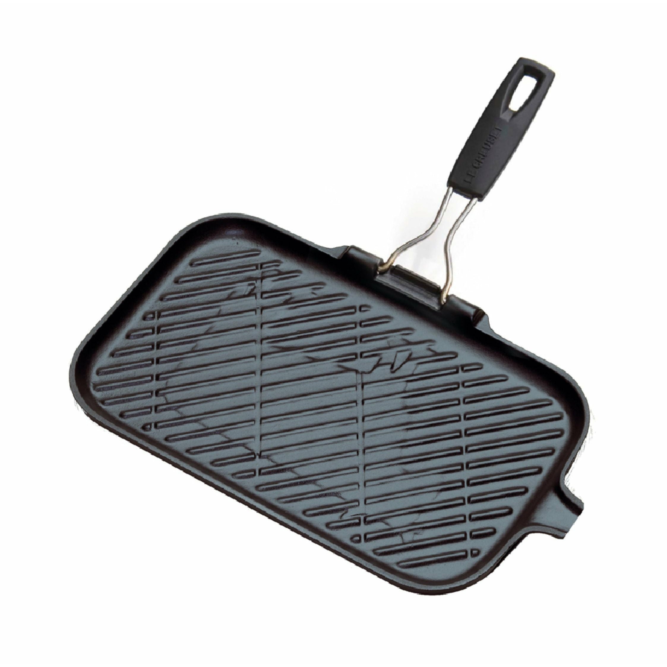 [product_category]-Le Creuset Tradition Rectangular Grill Pan With Silicone Handle 36 X 20 Cm, Black-Le Creuset-24147091110-20049000000400-LEC-1