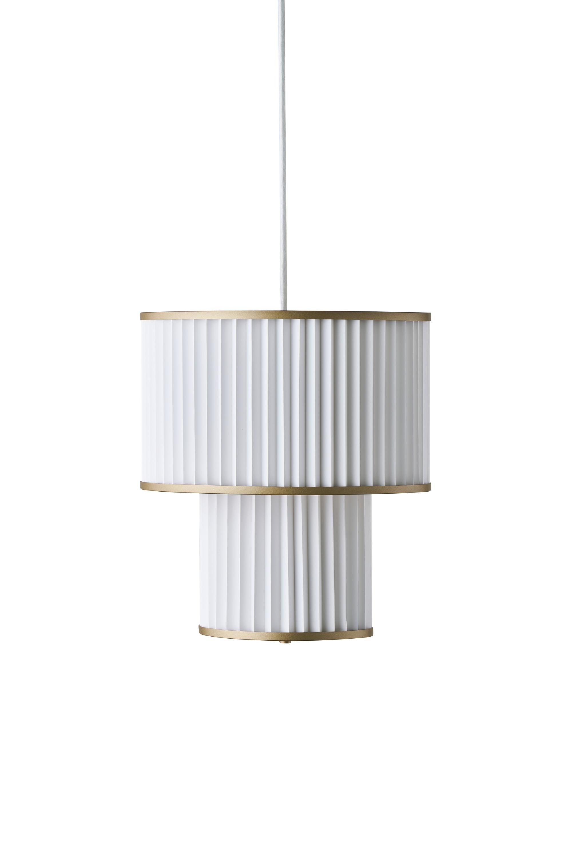 [product_category]-Le Klint Plivello Suspension Lamp Golden/White With 2 Shades (S M)-Le Klint-5703387011021-110GO-LEK-1