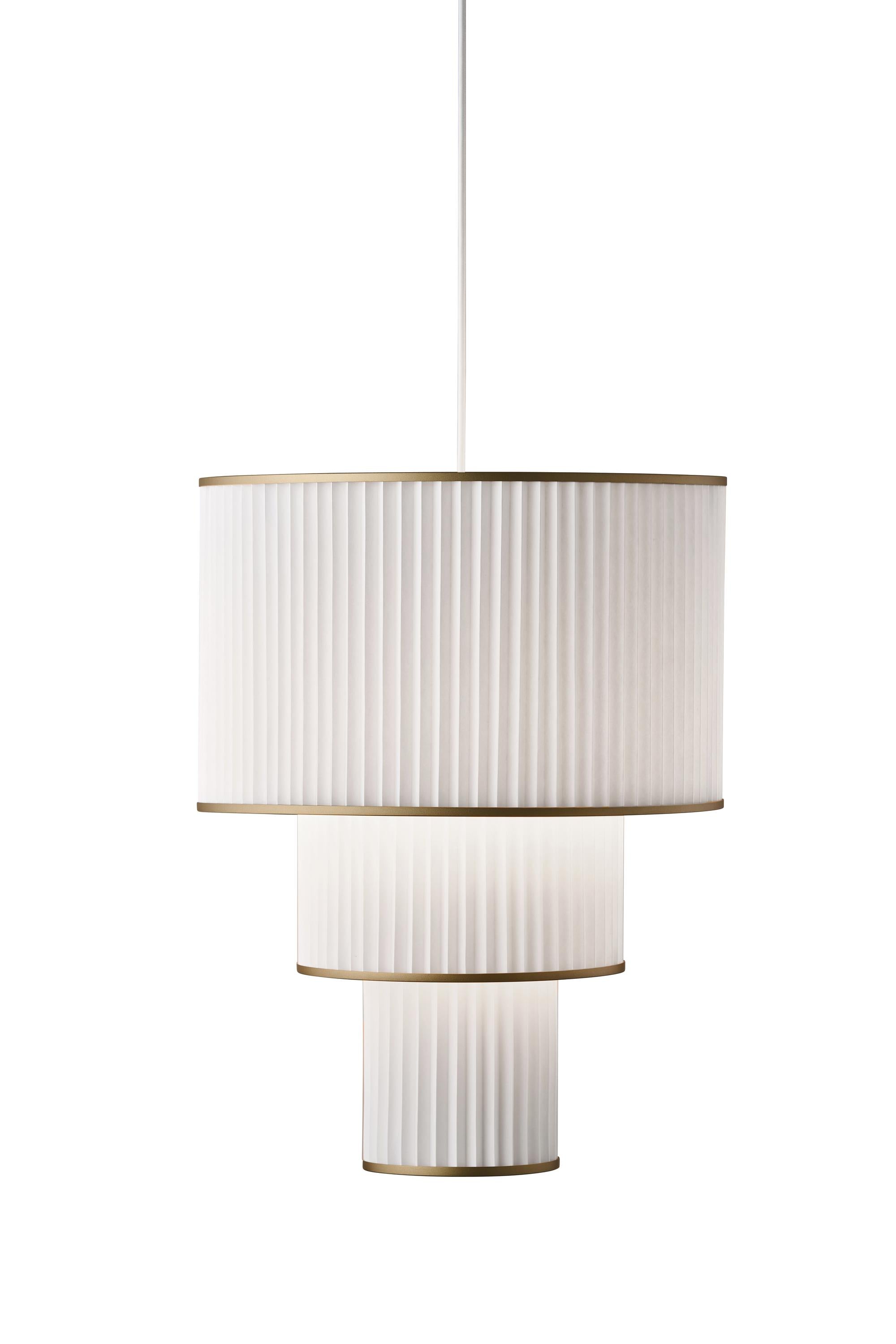 [product_category]-Le Klint Plivello Suspension Lamp Golden/White With 3 Shades (S M L)-Le Klint-5703387011229-112GO-LEK-2