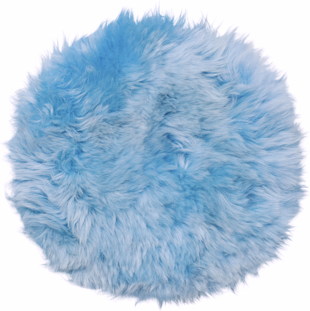 [product_category]-Light blue genuine sheepskin chair pad | Round-Purple Bellerophon-lightblue-round-1