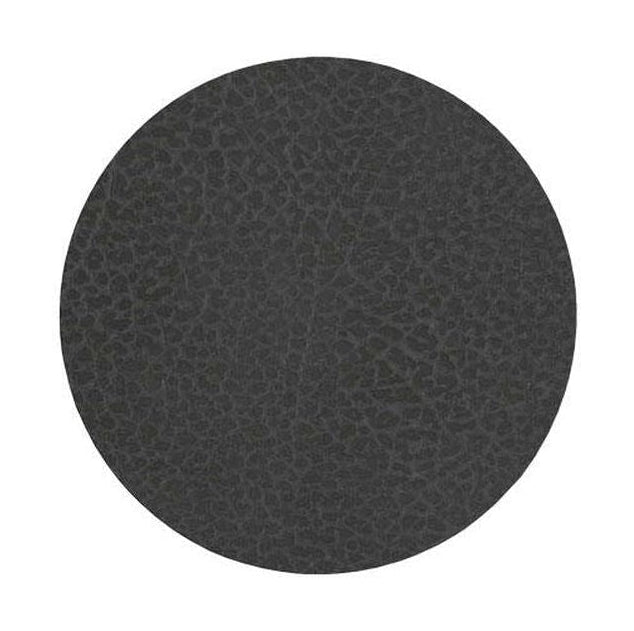 Lind DNA Circle Glass Coaster Hippo Leather, Black Anthracite