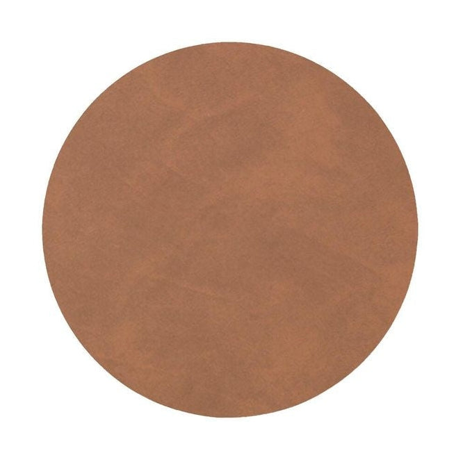 Lind DNA Circle Glass Coaster Nupo Leather, Brown