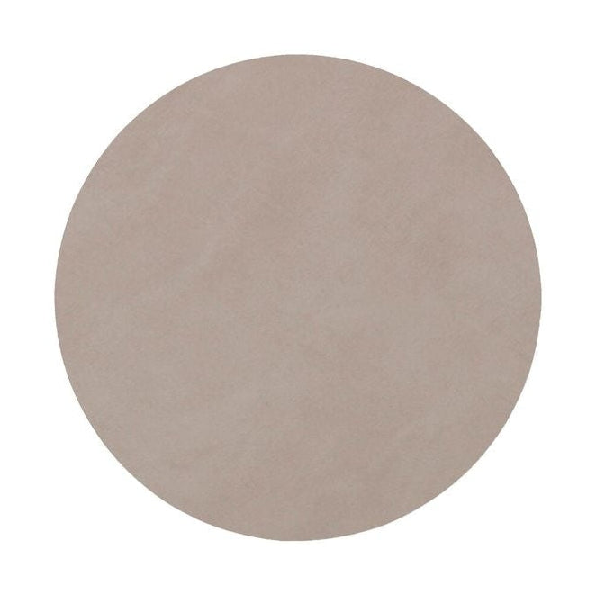 Lind DNA Circle Glass Coaster NuPo Leather, Light Grey