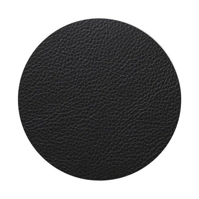 Lind ADN Circle Glass Coaster Cuero sereno, negro