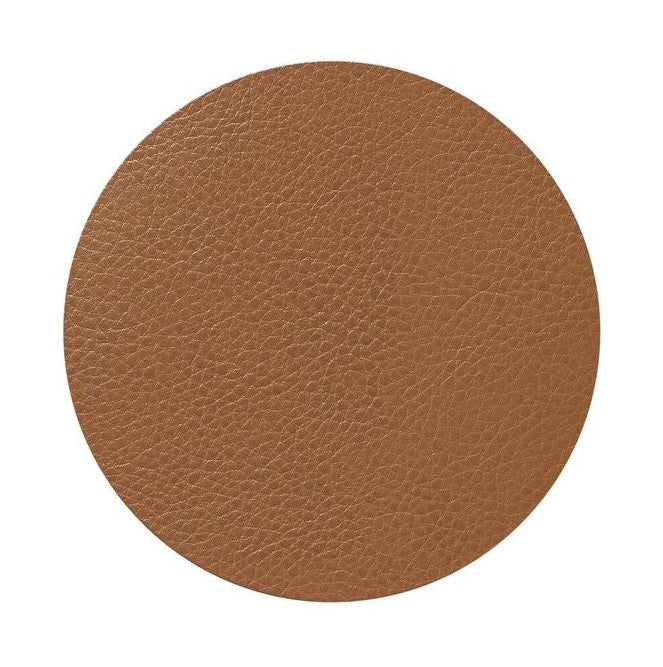 [product_category]-Lind Dna Circle Glass Coaster Serene Leather, Natural-Lind DNA-5711590999623-991578-LIN-1