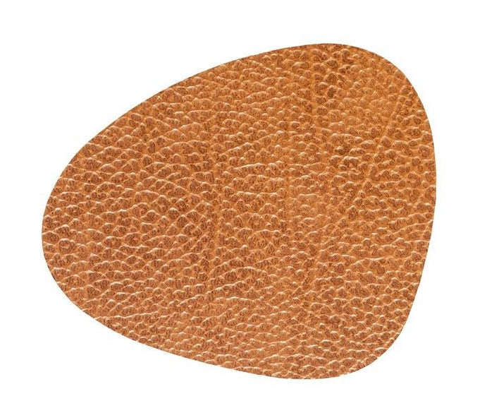 Lind Curve Curve Glass Coaster Leather, natural