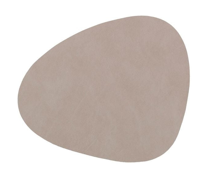 Lind ADN Curve Glass Coaster Nupo Leather, gris claro