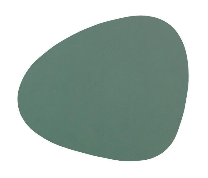 Lind Curve Curve Glass Coaster de cuero Nupo, verde pastel