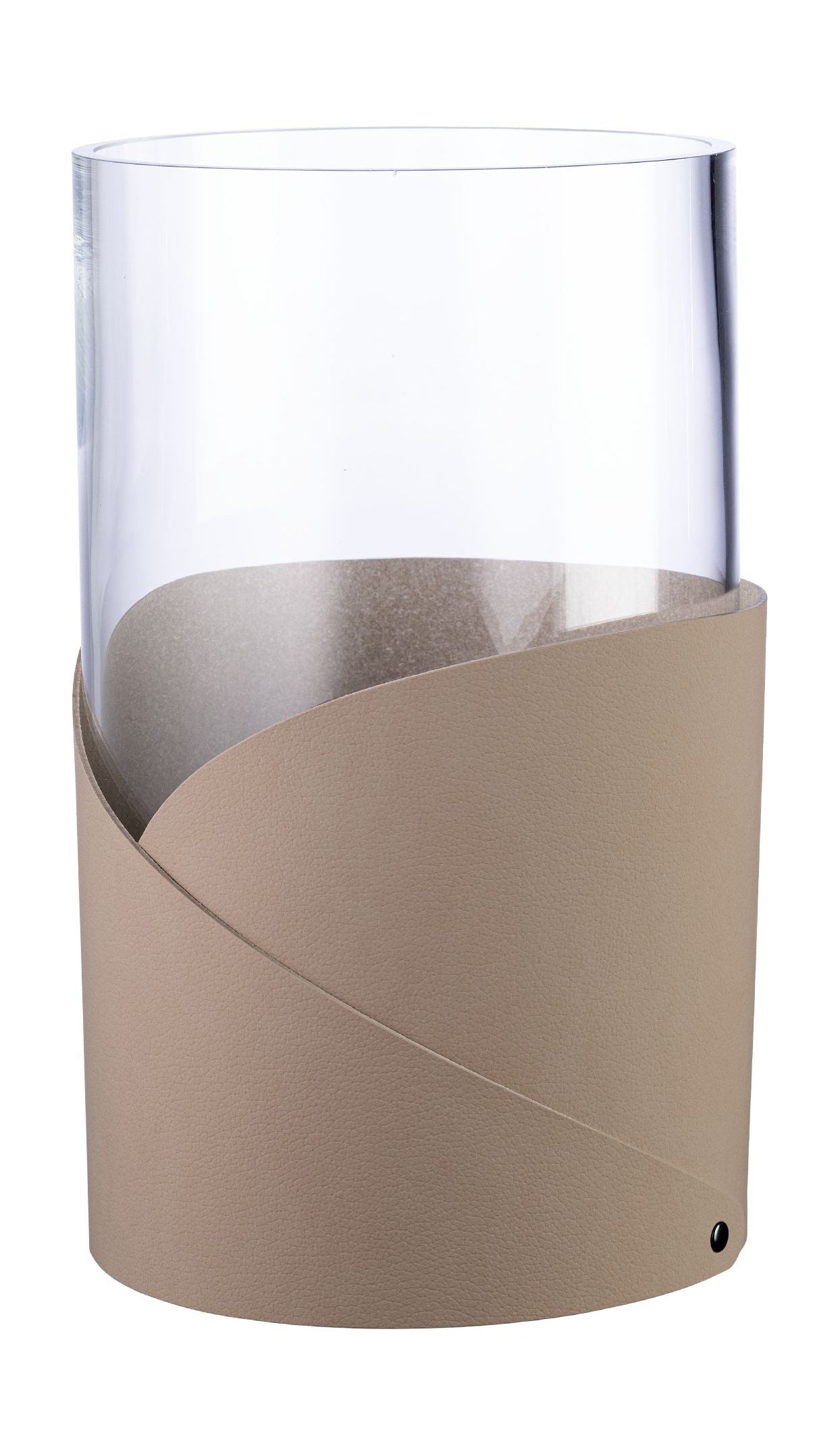 Lind -DNA -Falte Vase L, Tonbraun