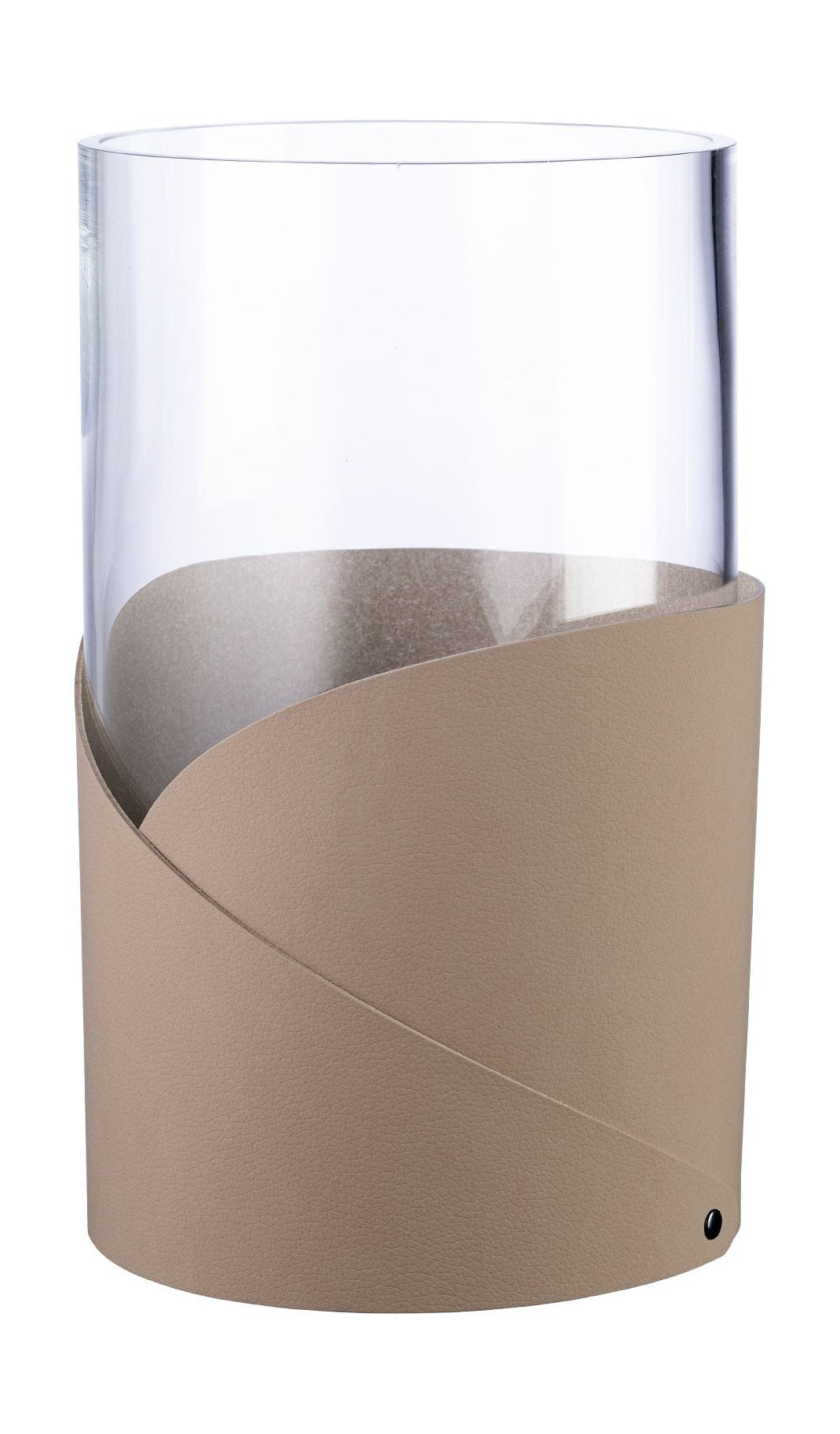 Lind -DNA -Falte Vase M, Tonbraun