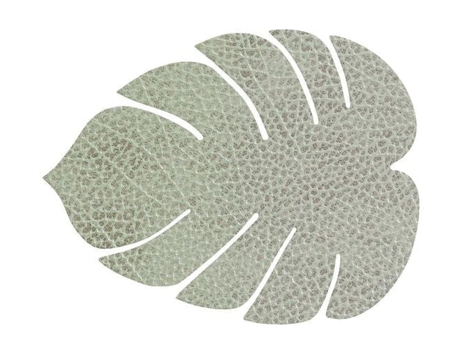 Lind DNA Leaf Glass Coaster Hippo Leather, Olive Green