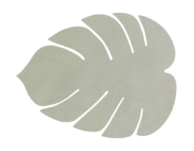 Lind ADNa Leaf en verre coaster nupo cuir, vert olive