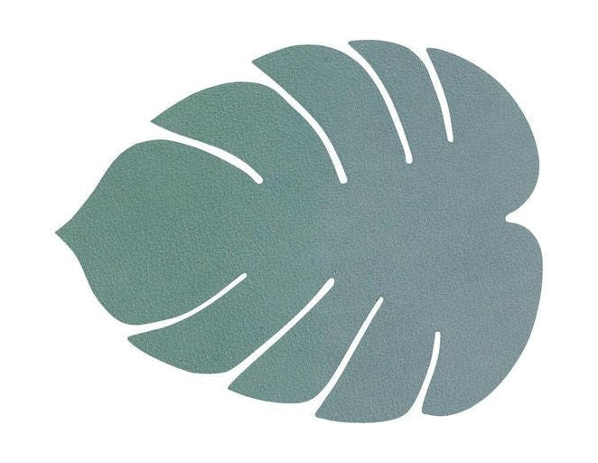 Lind DNA Leaf Glass Coaster Nupo Leather, Pastel Green