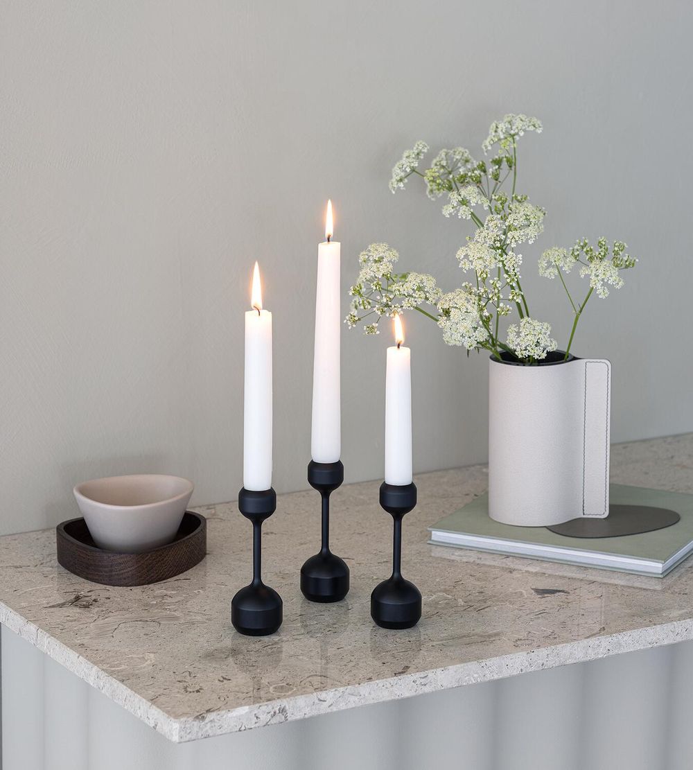 Lind Dna Silhouette 120 Candle Holder, Black