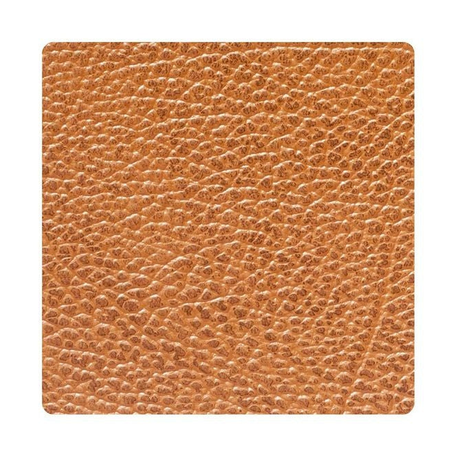 [product_category]-Lind Dna Square Glass Coaster Hippo Leather, Natural-Lind DNA-5711905519324-990024-LIN-1